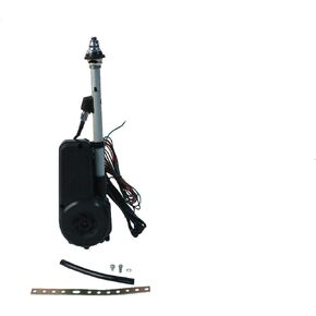 URO Parts AUTA2050 Power Antenna Kit, Universal Power Antenna with Chrome Mast; includes mounting hardware and electrical connectors; Can be installed on vehicles with 0-30 degree body slopes