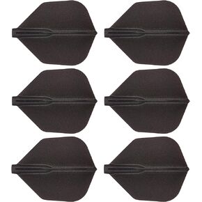 Cosmo Darts 6 Pack Fit Flight - Shape Dart Flight (Black)