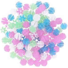 NT-ling Multicoloured Bicycle Spoke Beads, Luminous Plastic Cycling Clip Beads,Bike Spoke Beads Plastic Clip,for Childrens Bicycle Spokes Accessories Wheel Decorations 72 Pieces