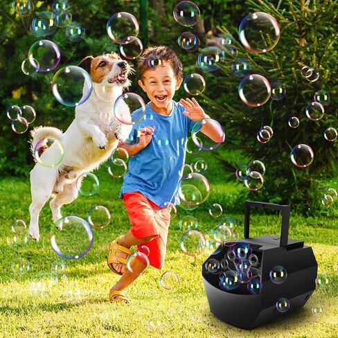 آلة الفقاعات، صانع الفقاعات، محرك هادئ عالي الكفاءة، آلة نفخ الفقاعات مع أكثر من 10000+ فقاعات مناسبة لحفلات أعياد الميلاد الداخلية والخارجية، عيد الميلاد، المسرح، المهرجان، فانستيك in Kuwait