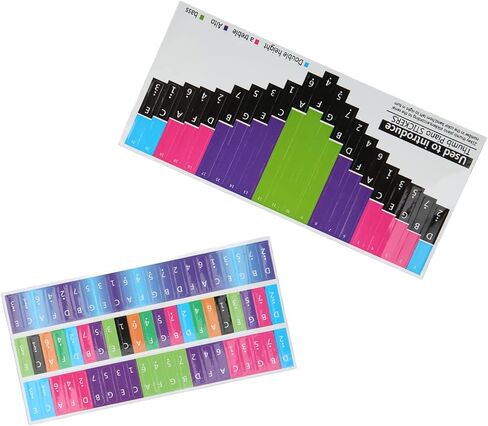 Kalimba Sticker, Colorful Kalimba Scale Sticker Thumb Piano Key Stickers Musical Note Decoration for Beginner in Kuwait