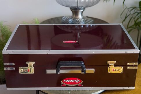 Maharaja Musicals, Folding Harmonium Instrument, In USA, 9 Stops, Rosewood Color, Safri, 3 1/2 Octave, Coupler, Bag, Tuned To A440, Musical Instrument Indian-(AHF) in Saudi Arabia