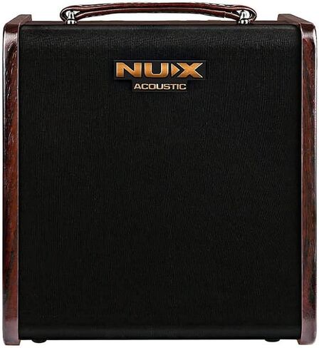 NUX Stageman II AC-80 Bluetooth Portable Acoustic Guitar Amplifier Bundle with Polsen HPC-A30-MK2 Studio Monitor Headphones, Kopul 10' Instrument Cable, and Fender 12-Pack Picks in Saudi Arabia