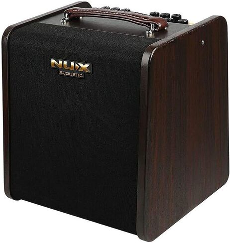 NUX Stageman II AC-80 Bluetooth Portable Acoustic Guitar Amplifier Bundle with Polsen HPC-A30-MK2 Studio Monitor Headphones, Kopul 10' Instrument Cable, and Fender 12-Pack Picks in Saudi Arabia