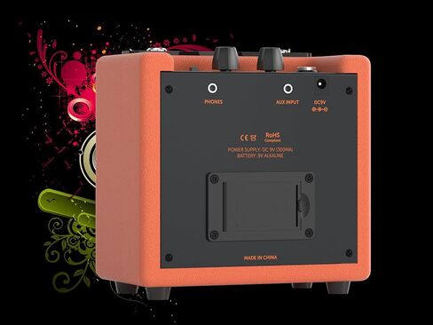 Guitar Amp, 5W Mini Guitar Amplifier Portable with Volume, Gain and Overdrive Control for Electric Guitar Bass Desktop Practice Kids Beginner Starter (Orange) in Kuwait