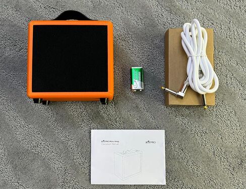 Guitar Amp, 5W Mini Guitar Amplifier Portable with Volume, Gain and Overdrive Control for Electric Guitar Bass Desktop Practice Kids Beginner Starter (Orange) in Kuwait