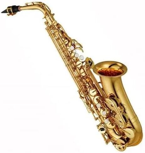 Yomone Gold E Flat Alto Saxophone النحاس المحفور Eb E-Flat الطبيعي الأبيض زر على شكل قذيفة أداة الرياح مع فرشاة حزام in Kuwait