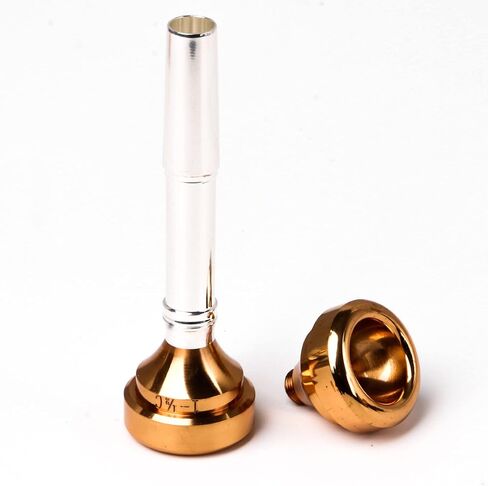 Yibuy Trumpet Mouthpiece Brass Gold Plated 8.8cm Long 2.2cm Wide Suitable for Trumpet Set of 4 in Saudi Arabia