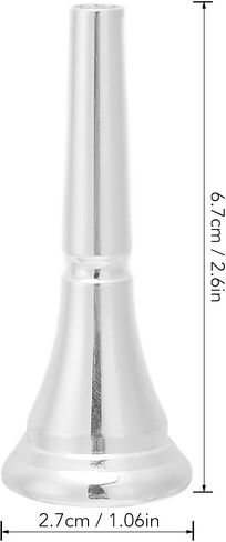 Silver Horn French Horn Mouthpiece Brass Standard Replacement for Novice and Professional Players Silver in Saudi Arabia