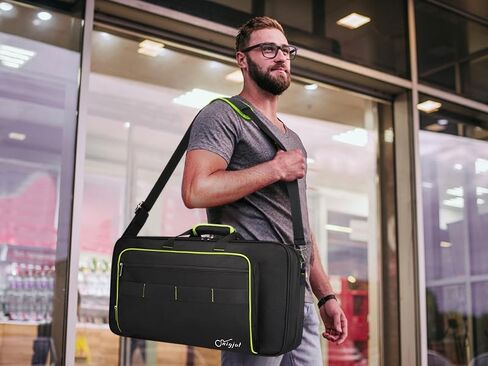 SNIGJAT DJ Controller Case for DDJ-FLX4/ DJ 400/ DDJ-REV1, Padded DJ Controller Bag with 5 Pockets for Laptop, Headphones, Cables, DJ Carrying Case with Adjustable Shoulder Strap, 21.5"x11.8"x2.5" in Saudi Arabia