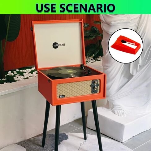 3Pcs Record Player Needles Replacement, Turntable Record Player Needle Replacement, Needle for Record Player Replacement Compatible with ION, Jensen, Crosley, Victrola, Sylvania and More(Red) in Kuwait