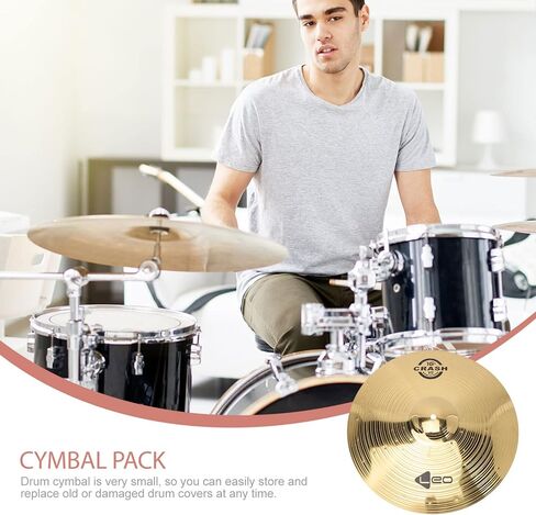 Vaguelly Cymbals Drum Cymbal for Practice Crash Cymbal Low Volume Cymbal Percussion Cymbal China Cymbal Jazz Drum Replacement Part Drum Hardware Percussion Drum Alloy Bass in Saudi Arabia