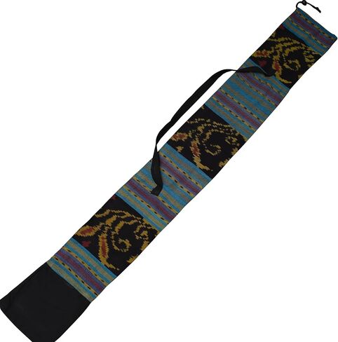 Teak Wood Didgeridoo, 51-inch, Hand-Painted, Includes Ikat Bag - D in Saudi Arabia
