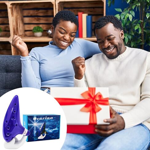 Ocarina Musical Instrument 12 Hole Alto C with Display Stand for Zelda Merch Gifts Ocarina Cool Stuff Gadgets Birthday Gifts Ideas Stocking Stuffers White Elephant Gifts in Kuwait