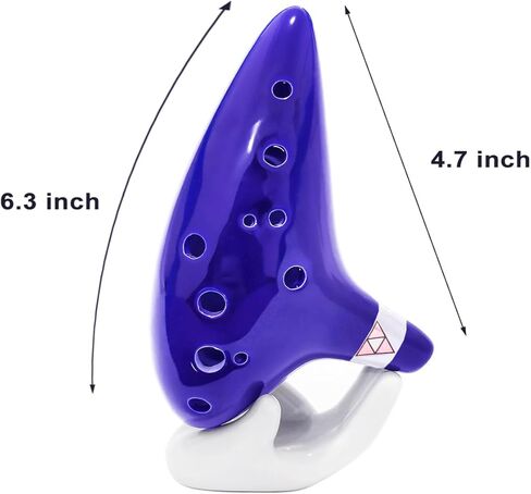 Ocarina Musical Instrument 12 Hole Alto C with Display Stand for Zelda Merch Gifts Ocarina Cool Stuff Gadgets Birthday Gifts Ideas Stocking Stuffers White Elephant Gifts in Kuwait