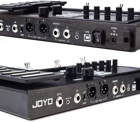 معالج JOYO للجيتار متعدد التأثيرات مع دواسة التعبير مع 157 تأثير، 61 نموذج Preamp، 40 آلة طبل، محاكاة كابينة الأشعة تحت الحمراء، Looper، Tap Tempo (GEM BOX III) in Saudi Arabia