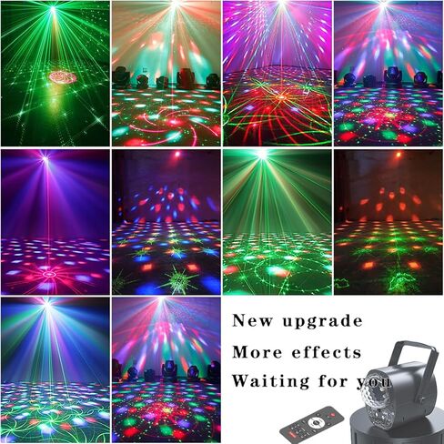 أضواء ديسكو الكرة الطرف، أضواء ديسكو تنشيط الصوت مع التحكم عن بعد آثار الإسقاط RGB لحزب بار الزفاف عيد الميلاد نادي الكاريوكي ktv الخ in Kuwait
