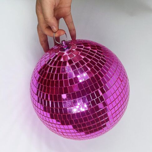 8" Mirror Disco Ball - Cool and Fun Hanging Party Disco Ball for Big Party Decorations, Party Design、Decorate (8 inch, Blue) in Saudi Arabia