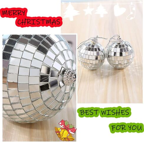 كرة ديسكو مرآة مقاس 8 بوصات - كرة ديسكو رائعة وممتعة لتزيين الحفلات الكبيرة، تصميم الحفلات، تزيين (8 بوصة، وردي) in Kuwait