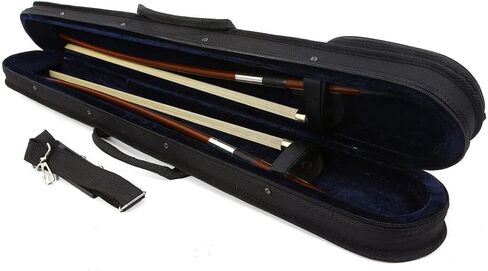 Double bass bow case 2pcs Bow Holder German French Style with Strong straps Light Durable,Black color in Kuwait