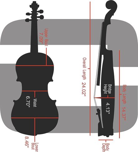 Crossrock 4/4 Violin Case-ABS hardshell with Interior Compartment, Detachable straps-Black (CRA860VFBK) in Saudi Arabia
