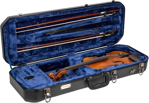 Crossrock 4/4 Violin Case-ABS hardshell with Interior Compartment, Detachable straps-Black (CRA860VFBK) in Saudi Arabia