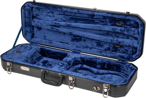 Crossrock 4/4 Violin Case-ABS hardshell with Interior Compartment, Detachable straps-Black (CRA860VFBK) in Saudi Arabia