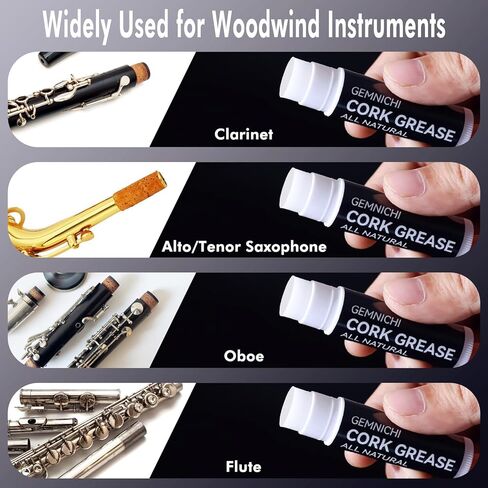 Clarinet Cork Grease 5 Pack, All-Natural Cork Grease for Clarinet, Alto/Tenor Saxophone & Oboe Woodwind Instruments Accessories in Saudi Arabia