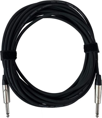 Gearlux Instrument Cable/Professional Guitar Cable 1/4 Inch to 1/4 Inch, Black, 25 Foot - 2 Pack in Kuwait