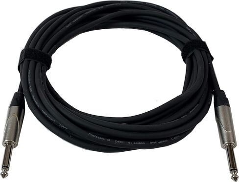 Gearlux Instrument Cable/Professional Guitar Cable 1/4 Inch to 1/4 Inch, Black, 25 Foot - 2 Pack in Kuwait