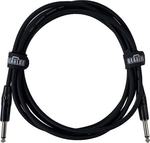 Gearlux Instrument Cable/Professional Guitar Cable 1/4 Inch to 1/4 Inch, Black, 25 Foot - 2 Pack in Kuwait