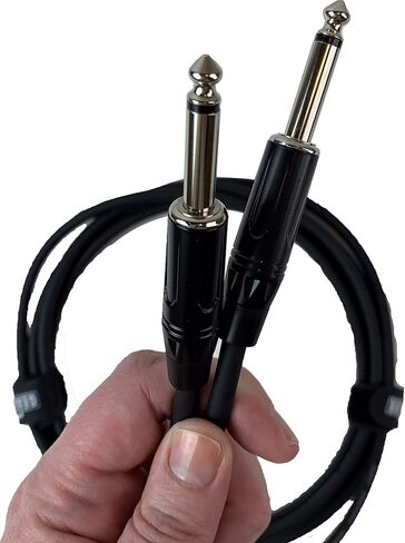 Gearlux Instrument Cable/Professional Guitar Cable 1/4 Inch to 1/4 Inch, Black, 25 Foot - 2 Pack in Kuwait