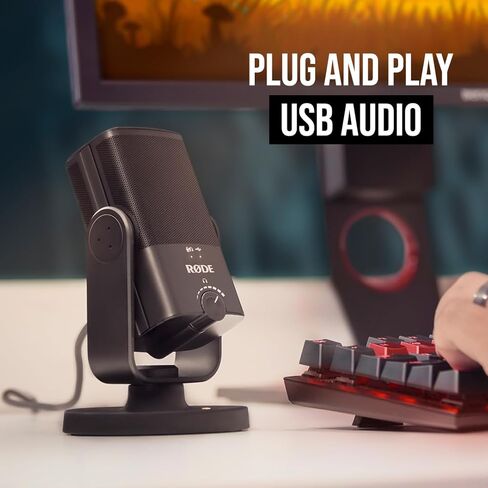 ميكروفون RØDE NT-USB متعدد الاستخدامات بجودة الاستوديو ومكثف USB مع مرشح بوب وحامل ثلاثي القوائم للبث والألعاب والبث الصوتي وإنتاج الموسيقى والتسجيل الصوتي والآلات الموسيقية in Saudi Arabia