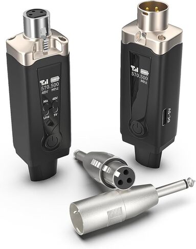 نظام ميكروفون لاسلكي UHF محول ميكروفون XLR 8 قنوات، جهاز إرسال واستقبال ديناميكي صوتي للميكروفون الديناميكي، طاقة فانتوم 48 فولت للميكروفون المكثف، لمكبر الصوت PA in Kuwait