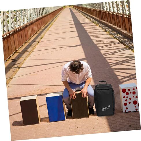 LIFKOME Cajon Drum Kit Loveook Backpck Storage Tote Kids Storage Organizer قرع أداة تحمل حقيبة طبل كاجون وحقائب نايلون حقيبة حمل حقيبة أدوات قرع بطانة سوداء in Kuwait