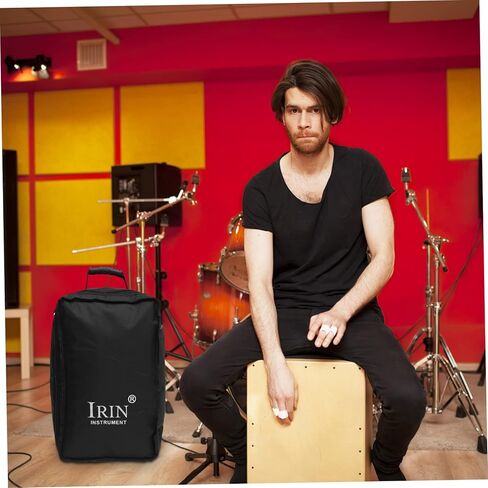 LIFKOME Cajon Drum Kit Loveook Backpck Storage Tote Kids Storage Organizer قرع أداة تحمل حقيبة طبل كاجون وحقائب نايلون حقيبة حمل حقيبة أدوات قرع بطانة سوداء in Kuwait