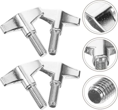 حامل معدني 4 قطعة قوس معدني طبل الصنج أداة المكسرات طبل الصنج أداة زر قرع معدن الفضة مكون طبل الصنج حامل الجناح الجوز الأقواس المعدنية in Kuwait