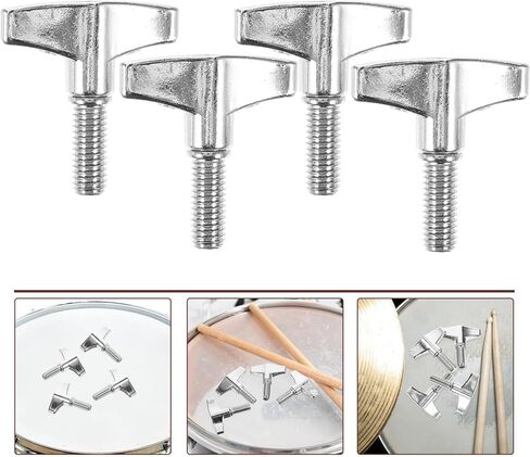 حامل معدني 4 قطعة قوس معدني طبل الصنج أداة المكسرات طبل الصنج أداة زر قرع معدن الفضة مكون طبل الصنج حامل الجناح الجوز الأقواس المعدنية in Kuwait