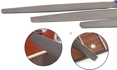 Electric Guitar files set,Acoustic Guitar file set,Bass Guitar files set,Tapered Nut Files Double Edge Nut Slotting Files,Fret Crowning Files Luthier Tools 3pcs set(Acoustic Guitar files) in Saudi Arabia