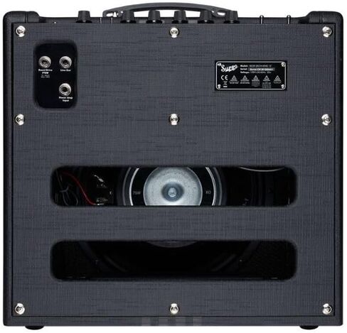 Supro Delta King 12، حزمة سوداء/سوداء مع سماعات رأس Polsen Studio Monitor، كابل Kopul Instrument 10 بوصات، أعواد جيتار Fender 12 حزمة in Kuwait