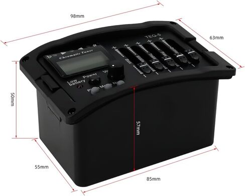 4 Band Acoustic Guitar Preamp EQ Equalizer Acoustic Guitar Amplifier Digital Chromatia Tuner Piezo Pickup for Acoustic Guitar Accessory (1F-4T) in Kuwait