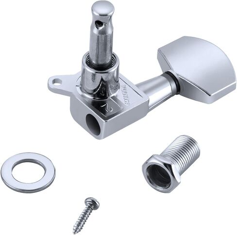 Canomo 6 Pieces Sealed Guitar String Tuning Pegs Keys 3 Left 3 Right Guitar Machine Heads Knobs With Strap Button Locks, Picks and Guitar String Winder (Black- 3R and 3L) in Saudi Arabia