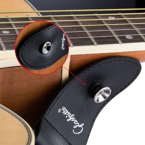 Canomo 6 Pieces Sealed Guitar String Tuning Pegs Keys 3 Left 3 Right Guitar Machine Heads Knobs With Strap Button Locks, Picks and Guitar String Winder (Black- 3R and 3L) in Saudi Arabia