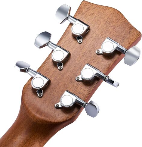 Canomo 6 Pieces Sealed Guitar String Tuning Pegs Keys 3 Left 3 Right Guitar Machine Heads Knobs With Strap Button Locks, Picks and Guitar String Winder (Black- 3R and 3L) in Saudi Arabia