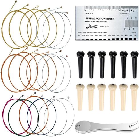 3 مجموعات من سلاسل الجيتار الصوتية مع مقياس عمل الجيتار سلاسل الجيتار الصوتية 6 سلسلة مجموعة دبابيس الجيتار الصوتية أوتاد دبوس مجتذب عدة سلاسل الجيتار استبدال سلسلة الصلب الملونة الغيتار الصوتي in Kuwait