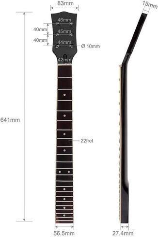 Electric Guitar Necks Replacement 22 Fret Mahogany Rosewood Fingerboard for Lp Electric Guitar Lovers (GS209D) in Saudi Arabia