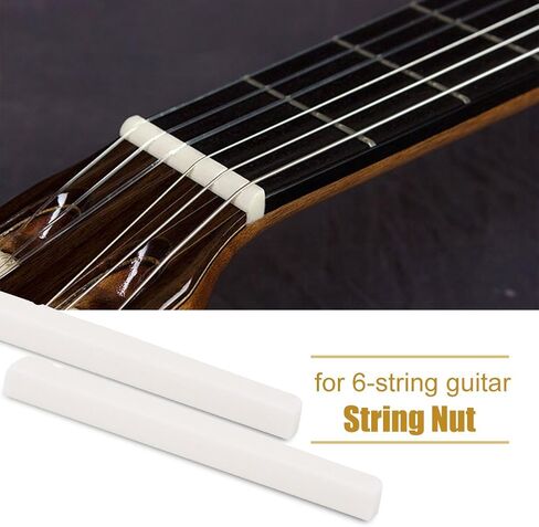 2 قطعة 6 سلاسل الغيتار الكهربائي العلوي الجوز الغيتار مشقوق العظام الجوز استبدال شقة القاع in Kuwait