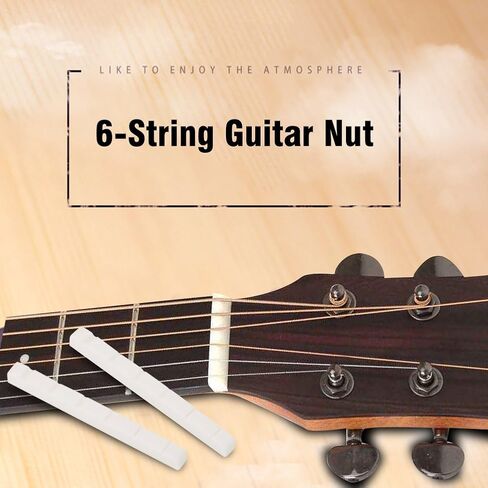 2 قطعة 6 سلاسل الغيتار الكهربائي العلوي الجوز الغيتار مشقوق العظام الجوز استبدال شقة القاع in Kuwait