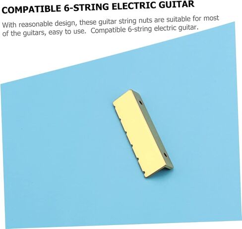 Set of Pre-Slotted Six-String Electric Guitar Metal Nut Replacement - Guitar String Nut for Electric Guitar, Durable and Easy to Install, Nice Guitar Accessories in Saudi Arabia
