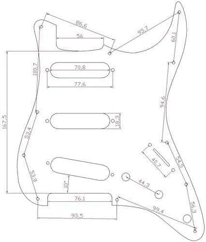 KAISH 11 Hole ST/Strat Style Pickguard SSS Pick Guard for USA/Mexico Stratocaster/Strat Abalone Pearl in Saudi Arabia